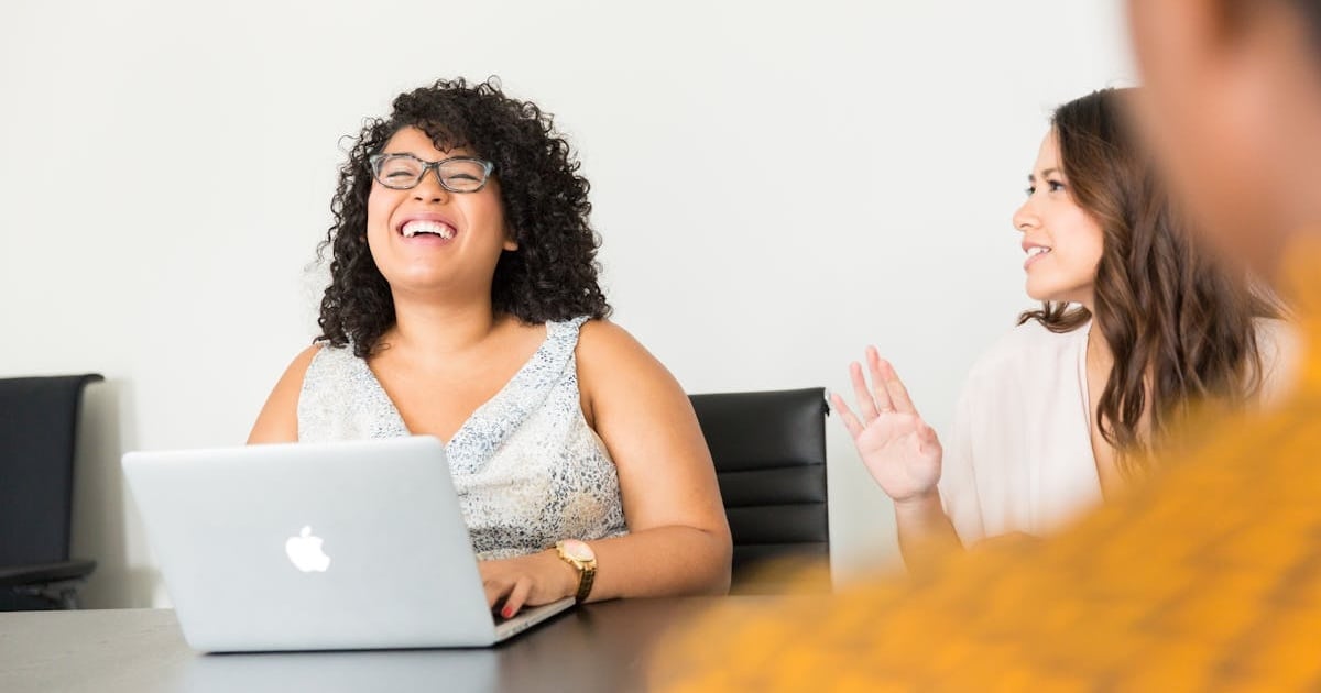 engineer woman smilling in an office software developer