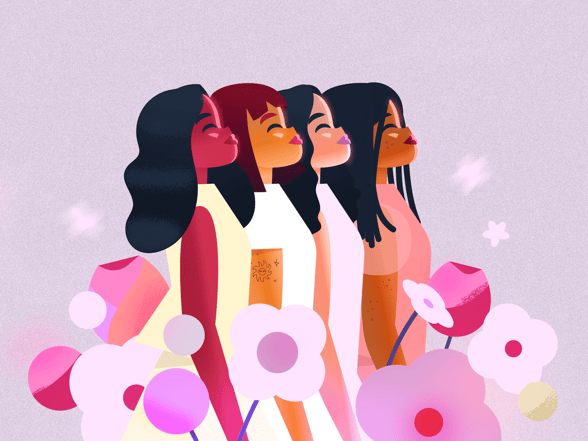 women of colour illustration
