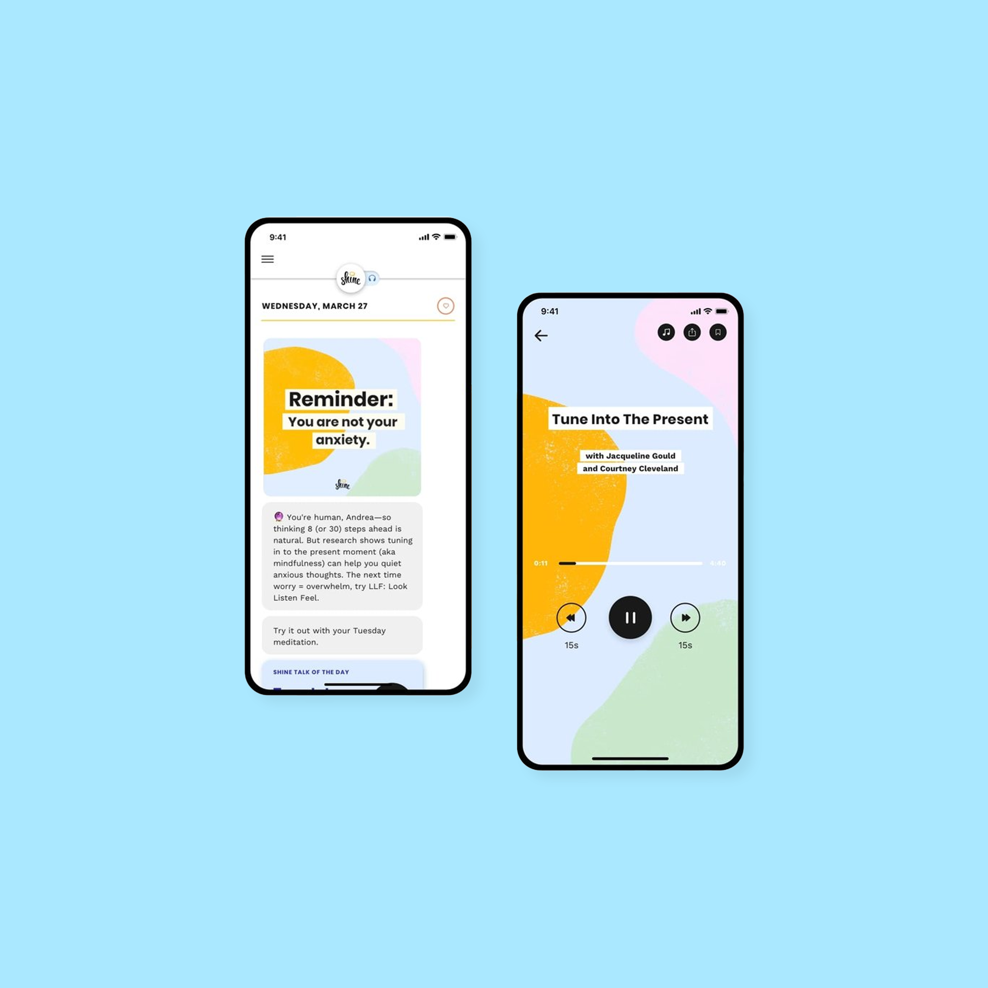 Shine blue square preview