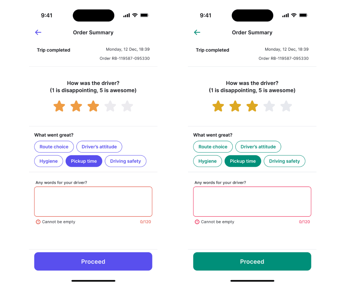 Silk Manual Blueberry and Teal example